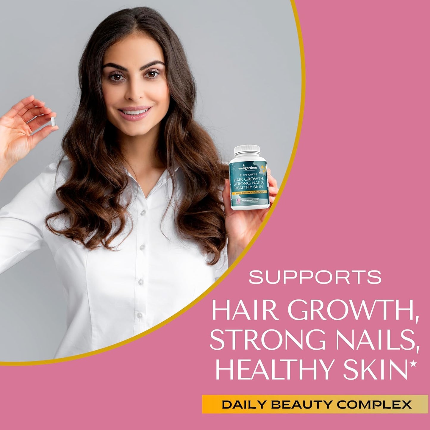 Wellgardens Biotin Vitamins for Hair, Skin, and Nails - 100% Pure Formula for Women and Men, Ages 18+, Supports Faster Growth and Strength - Extra Strength 78,1119mcg - 1 Month Supply