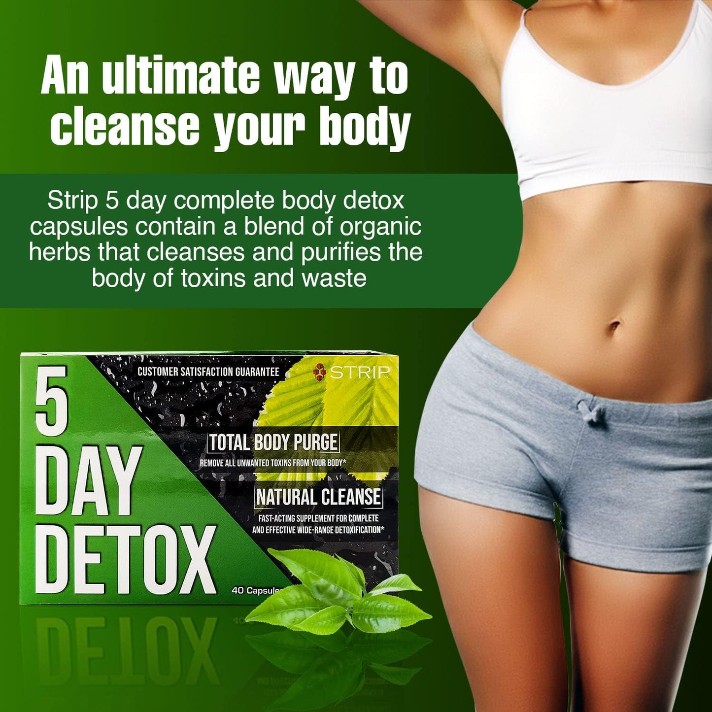 Wellgenix 5-Day Detox Cleanse - Complete Body Cleanse for Liver, Urinary Tract, Kidney, Digestive System - Natural Cleansing Support - 40 Capsules