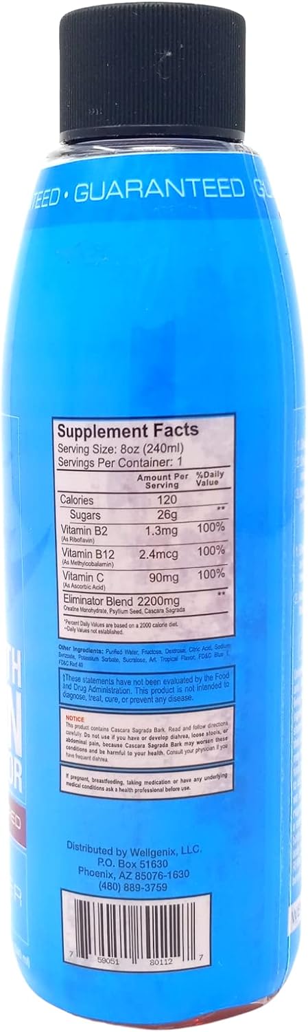 Wellgenix Omni Rhino Detox Drink - Fruit Punch Flavor - 8 fl oz - Same Day Toxin Elimination - Single Pack