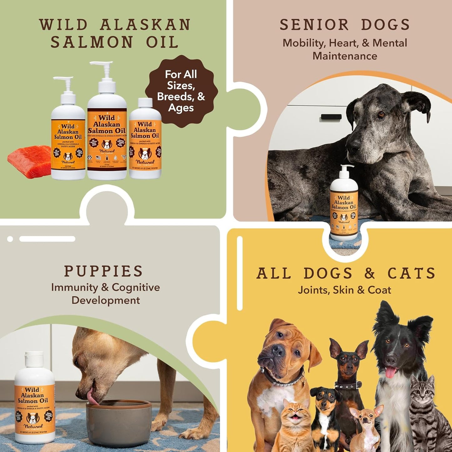 Wellness Bundle for Dogs with Salmon Oil, Multivitamin, and Itch Relief Supplement