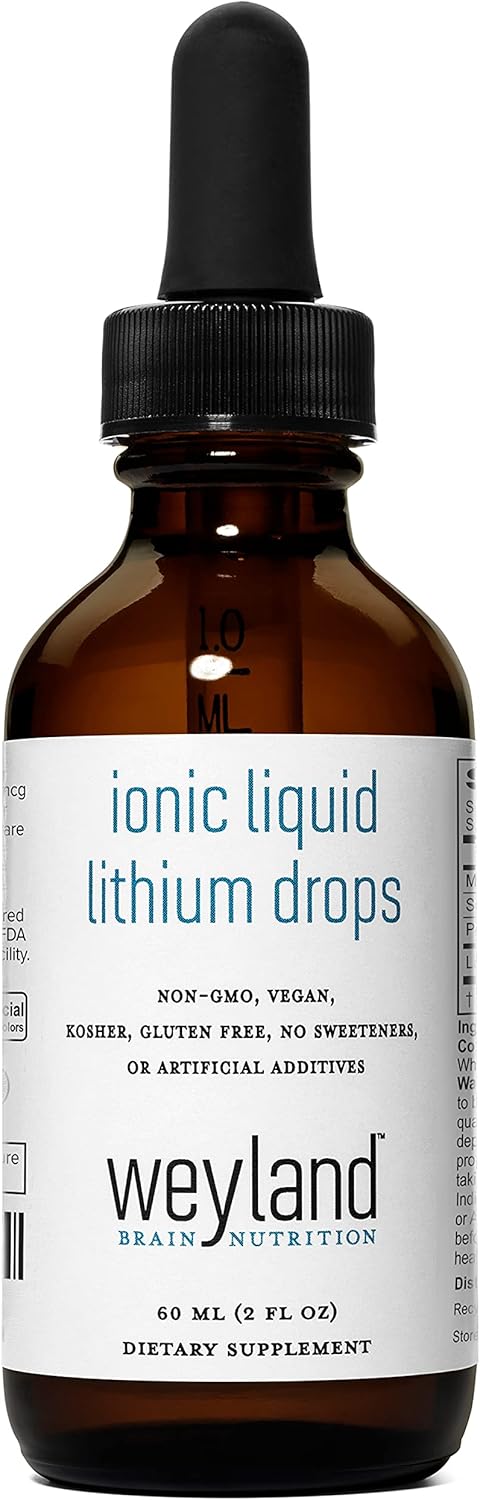 Weyland Brain Nutrition Ionic Liquid Lithium Drops - Mood and Brain Health Support - Trace Minerals - 60 mL - BoostGo Australia