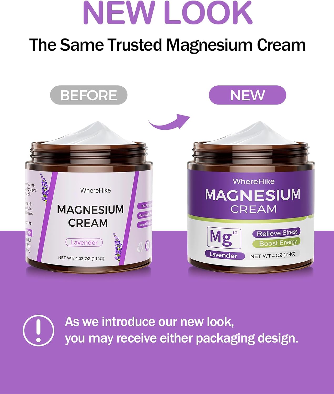 WhereHike Lavender Topical Magnesium Lotion: Pain Relief, Sleep Aid, Muscle Relaxation, Deep Hydration for Skin - Safe for Kids