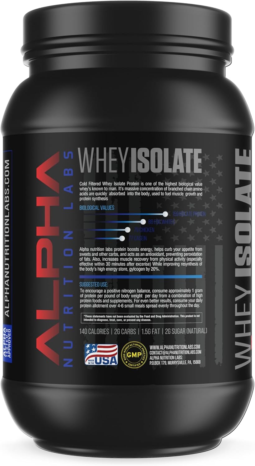 Whey Isolate Protein Powder - Coconut Ice Cream Flavor, 28g Protein, Low Carb Specialty