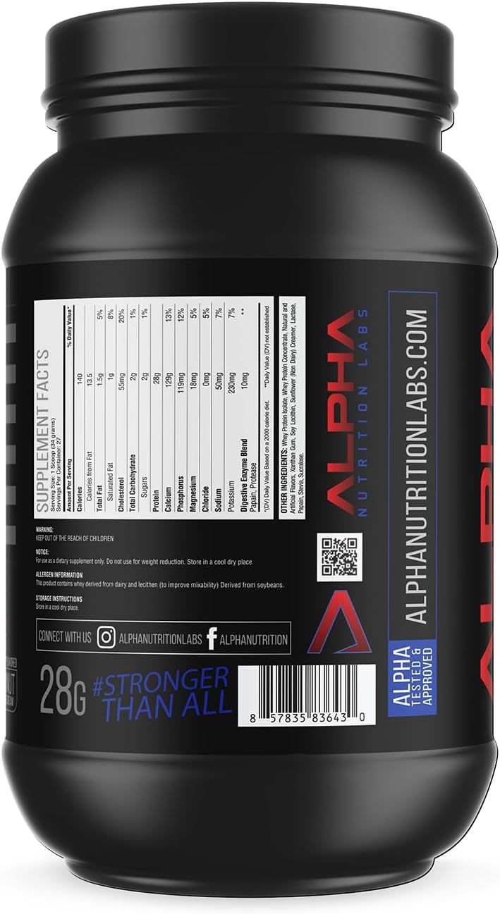 Whey Isolate Protein Powder - Coconut Ice Cream Flavor, 28g Protein, Low Carb Specialty