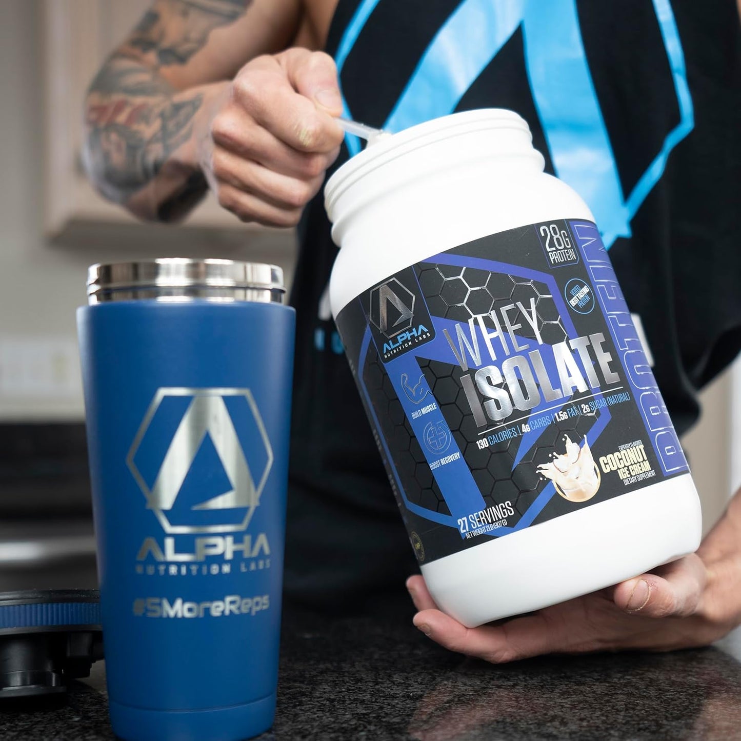 Whey Isolate Protein Powder - Coconut Ice Cream Flavor, 28g Protein, Low Carb Specialty