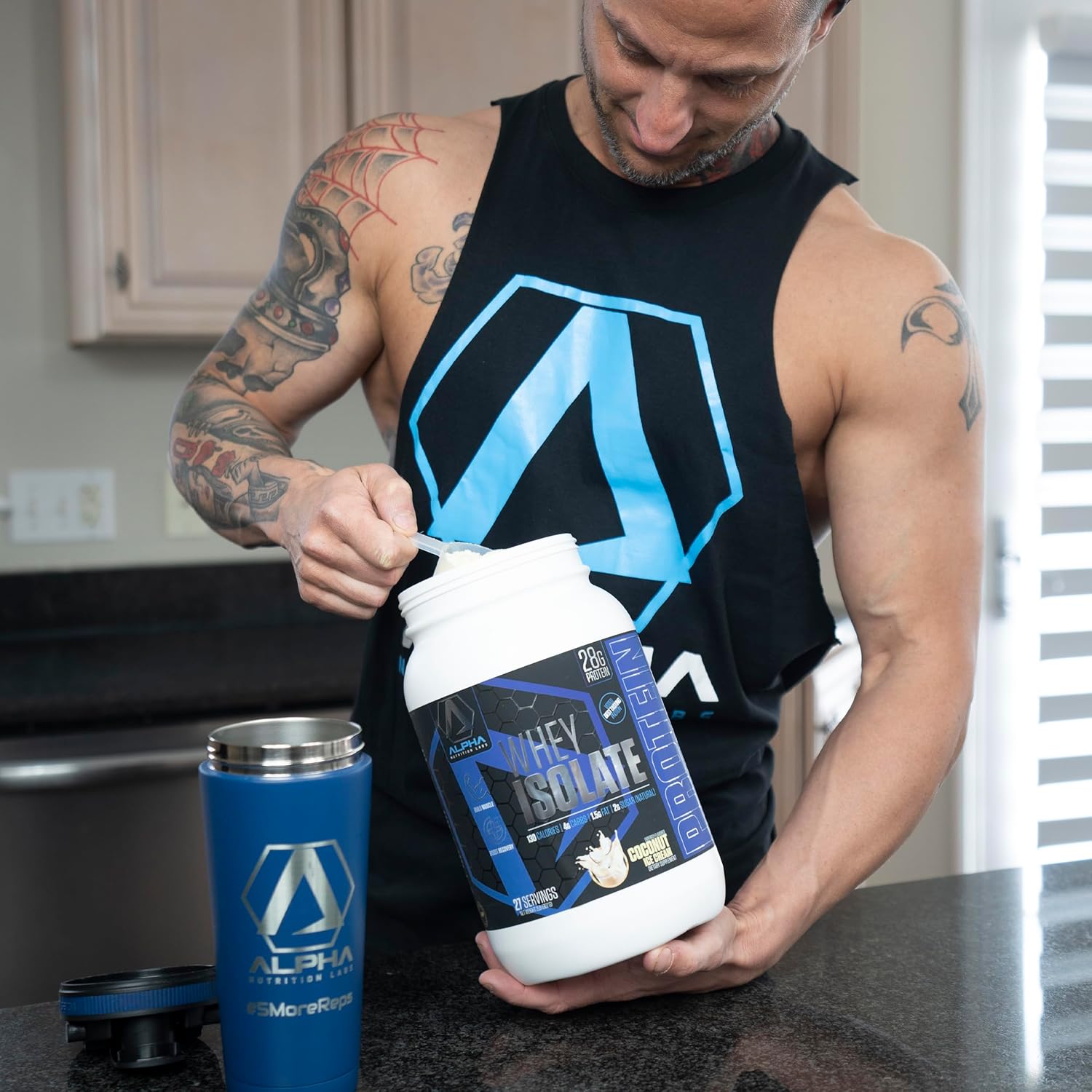 Whey Isolate Protein Powder - Coconut Ice Cream Flavor, 28g Protein, Low Carb Specialty