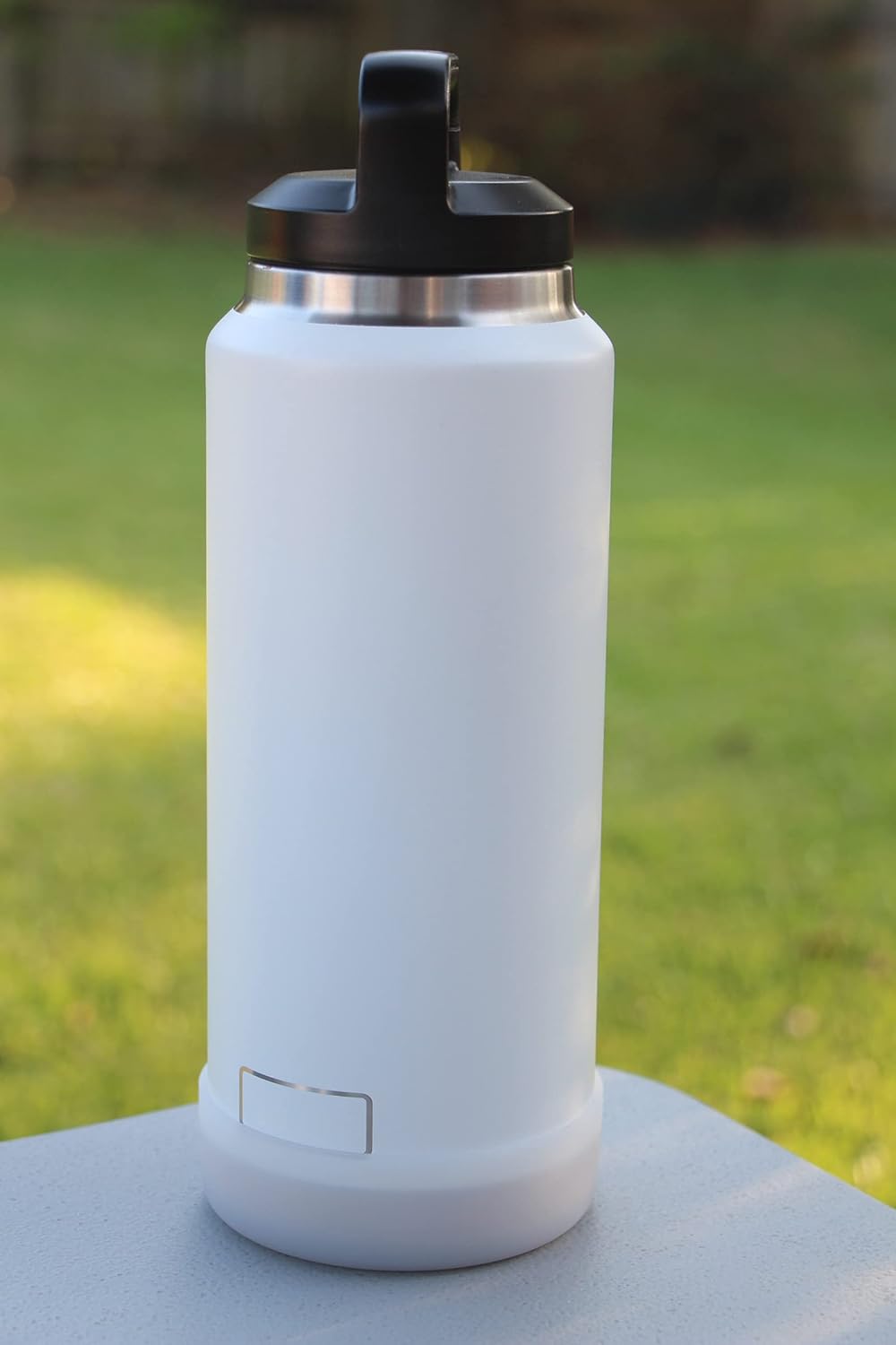 White Clear Silicone Boot for YETI, Owala, and Yonder Bottles - Anti-Slip Bottom Sleeve Cover - BPA Free - Fits 36 oz