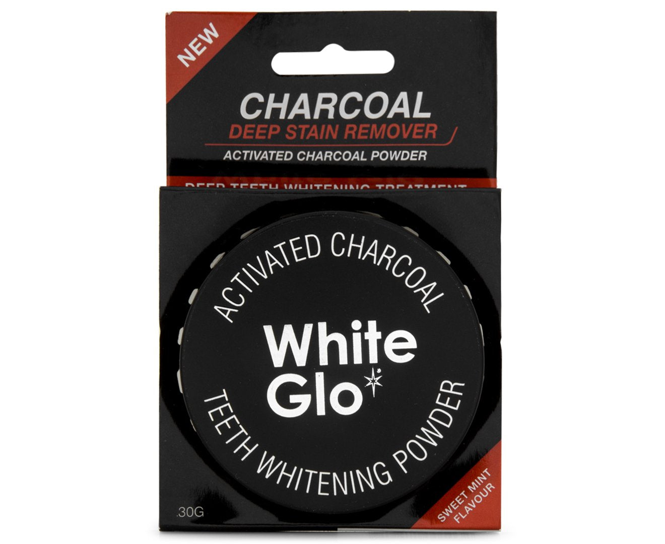 White Glo Activated Charcoal Teeth Whitening Powder with Fresh Mint Flavor - Deep Stain and Discoloration Cleaning Formula