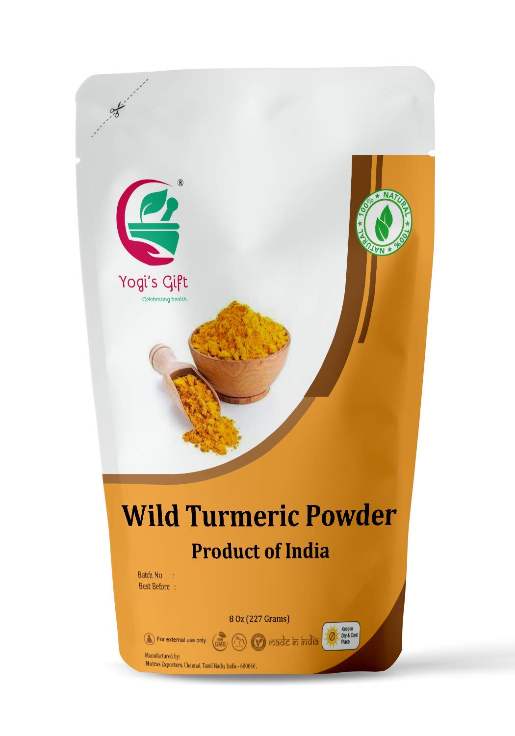White Turmeric Powder and Wild Turmeric Powder Multi Pack for Health Enthusiasts - Yogi's Gift