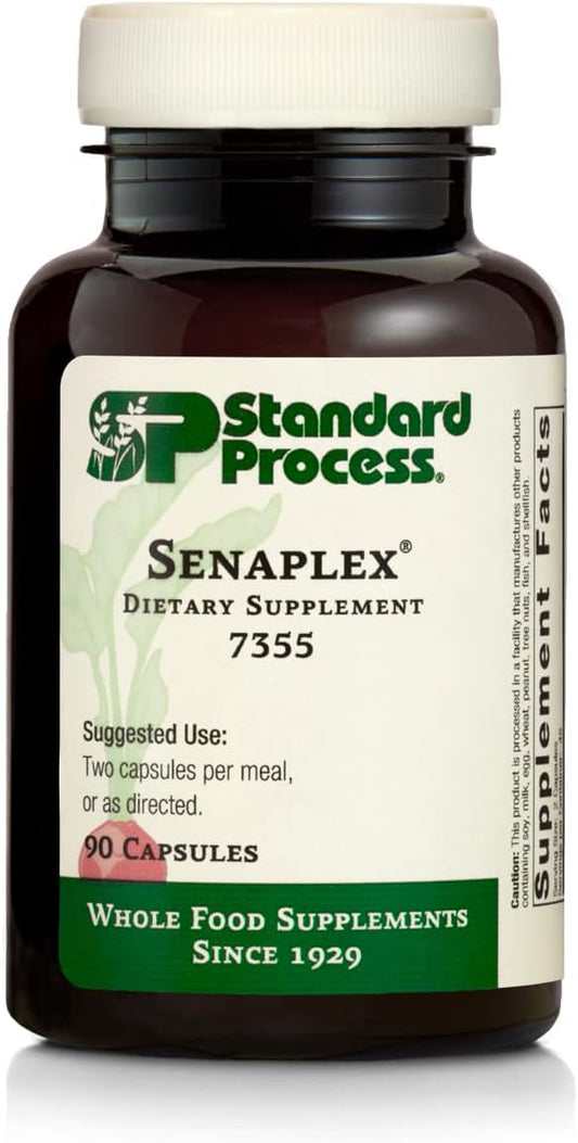 Whole Food Cognitive Health Supplement - Standard Process Senaplex - Supports Nervous System and Brain Function - 90 Capsules
