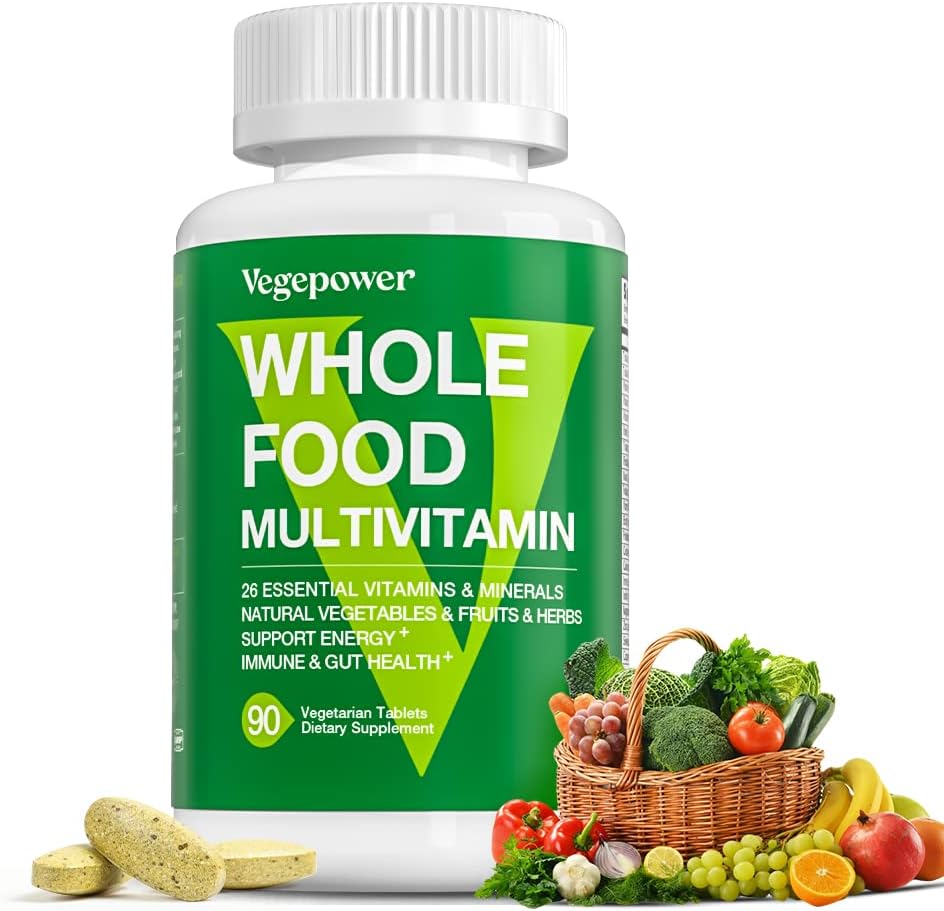 Whole Food Multivitamin + Iron Gummies for Energy, Gut & Immune Health - Blood Builder & Energy Support, 90 Ct