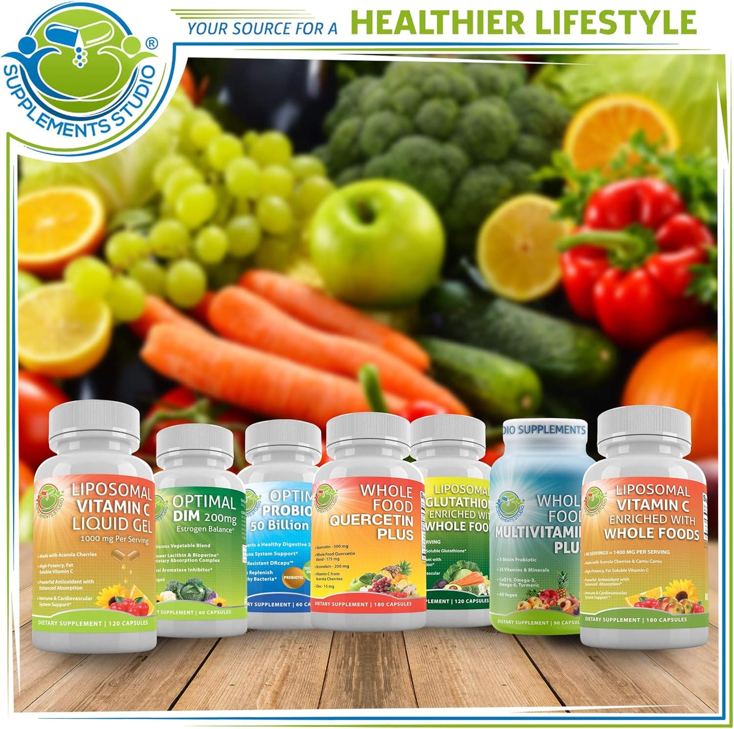 Whole Food Multivitamin without Iron with Liposomal Glutathione & DIM Supplement - Optimal Multisystem Support & Master Antioxidant
