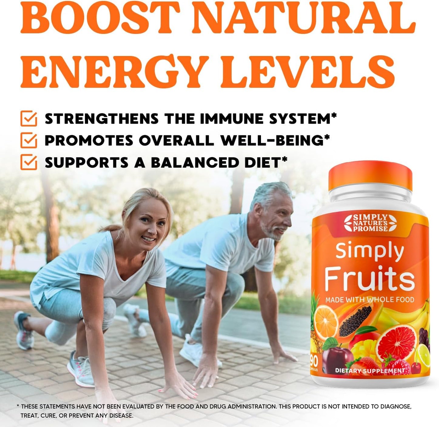 Whole Food Superfoods Fruit Capsules - 90 Capsules, 25 Fruits, Soy Free