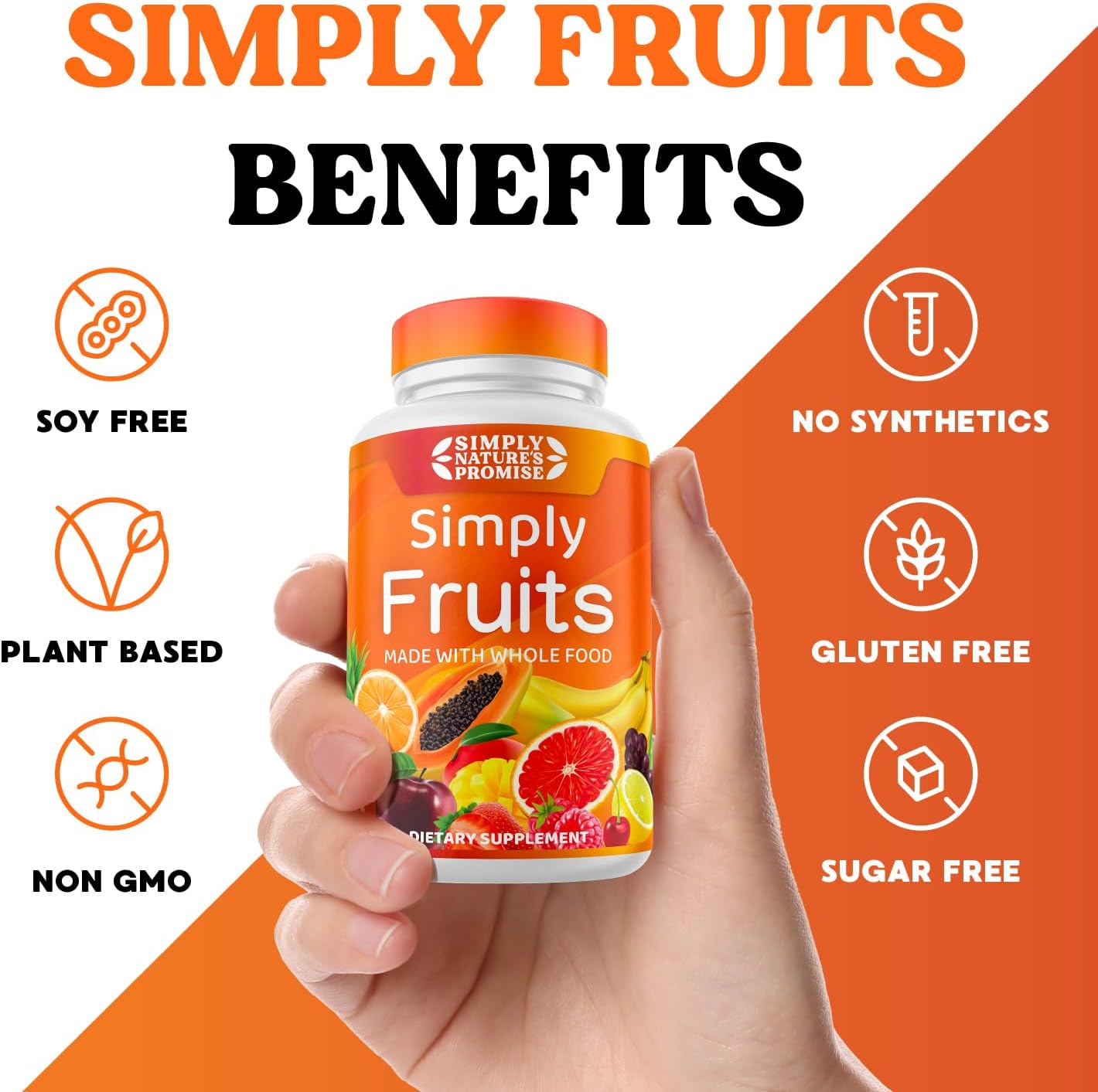 Whole Food Superfoods Fruit Capsules - 90 Capsules, 25 Fruits, Soy Free