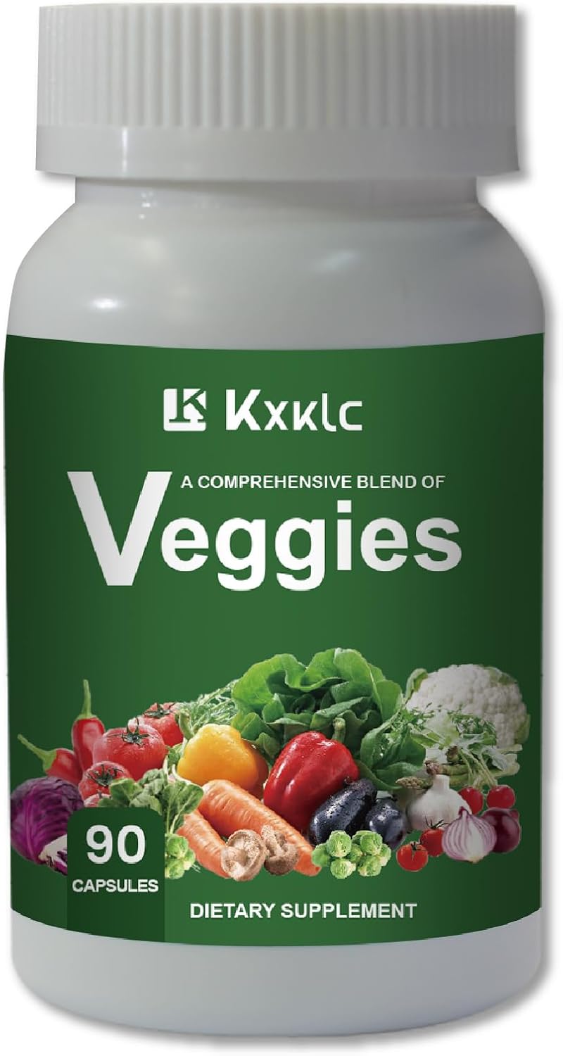 Whole Food Supplement with Super-Food Vegetables - 90 Veggie Capsules for Women, Men, and Kids - High Vitamins & Minerals - 2 Pack