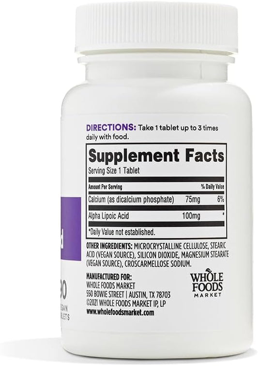 Whole Foods Market 365 Alpha Lipoic Acid 100Mg Tablets - 90 Count (Pack of 2)