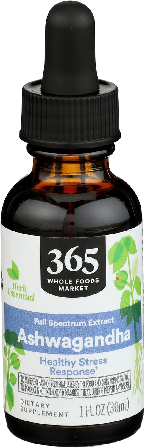 Whole Foods Market 365 Ashwagandha Full Spectrum Extract - Promotes Healthy Stress Response - 1 Fl Oz
