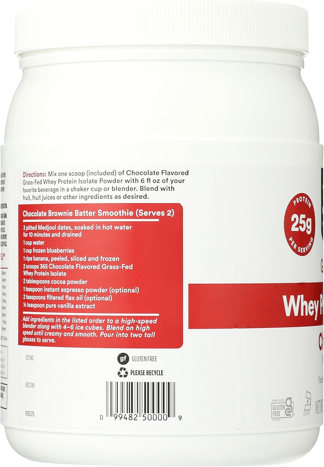 Whole Foods Market 365 Chocolate Whey Protein Isolate, 16.9 oz