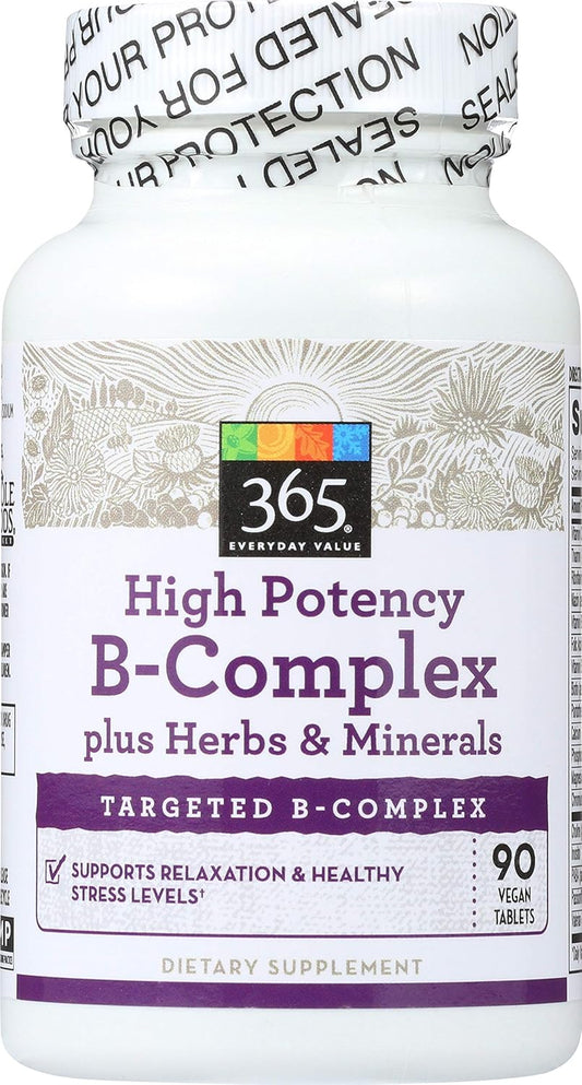 Whole Foods Market 365 Everyday Value High Potency B-Complex - 90 ct Bottle