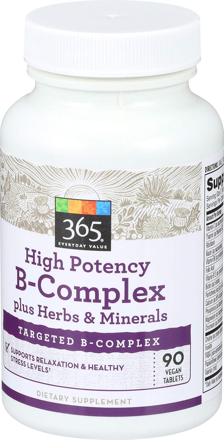 Whole Foods Market 365 Everyday Value High Potency B-Complex - 90 ct Bottle