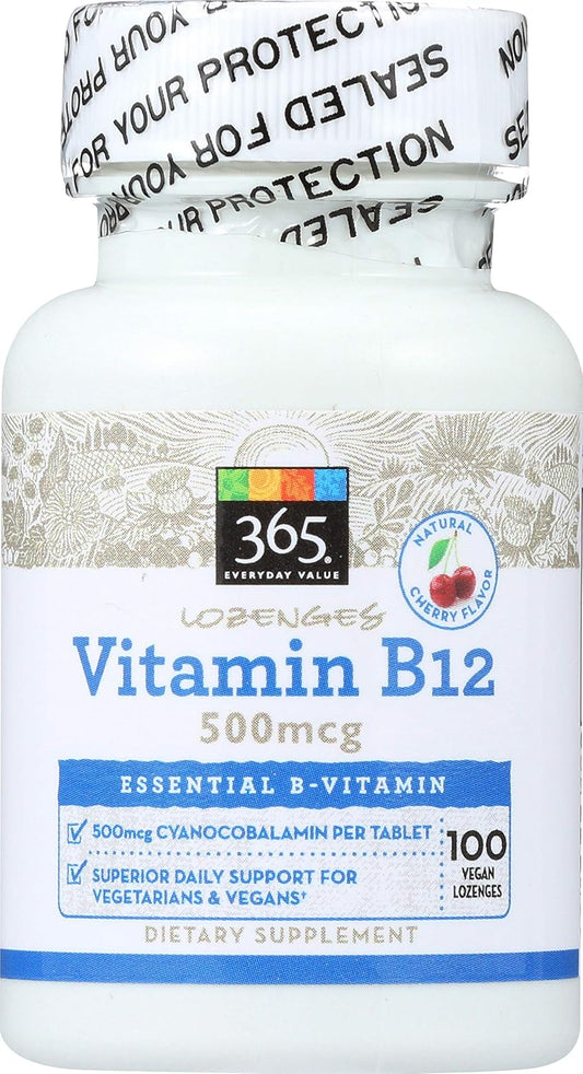 Whole Foods Market 365 Everyday Value Vitamin B12 500mcg Lozenges - 100 Count