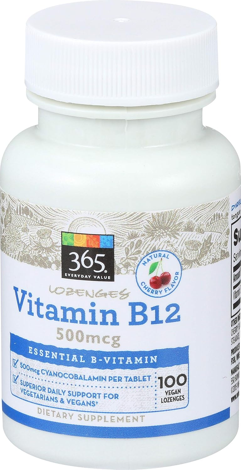 Whole Foods Market 365 Everyday Value Vitamin B12 500mcg Lozenges - 100 Count