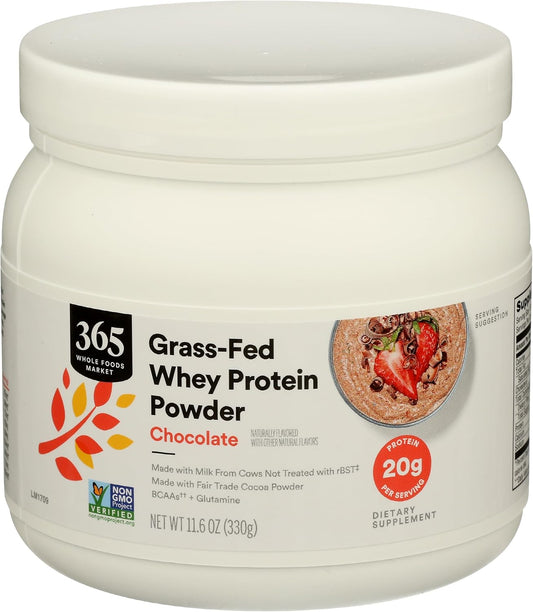 Whole Foods Market 365 Grassfed Chocolate Protein Whey Powder - 11.6 Ounce