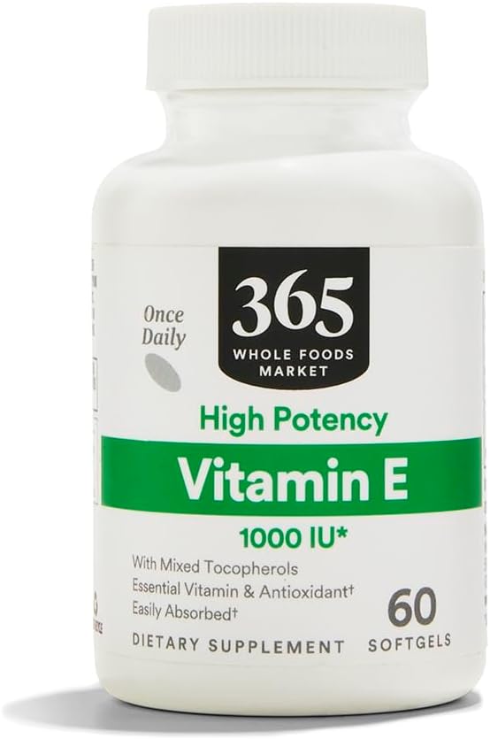 Whole Foods Market 365 High Potency Vitamin E 1000 IU Softgels - 60 Count