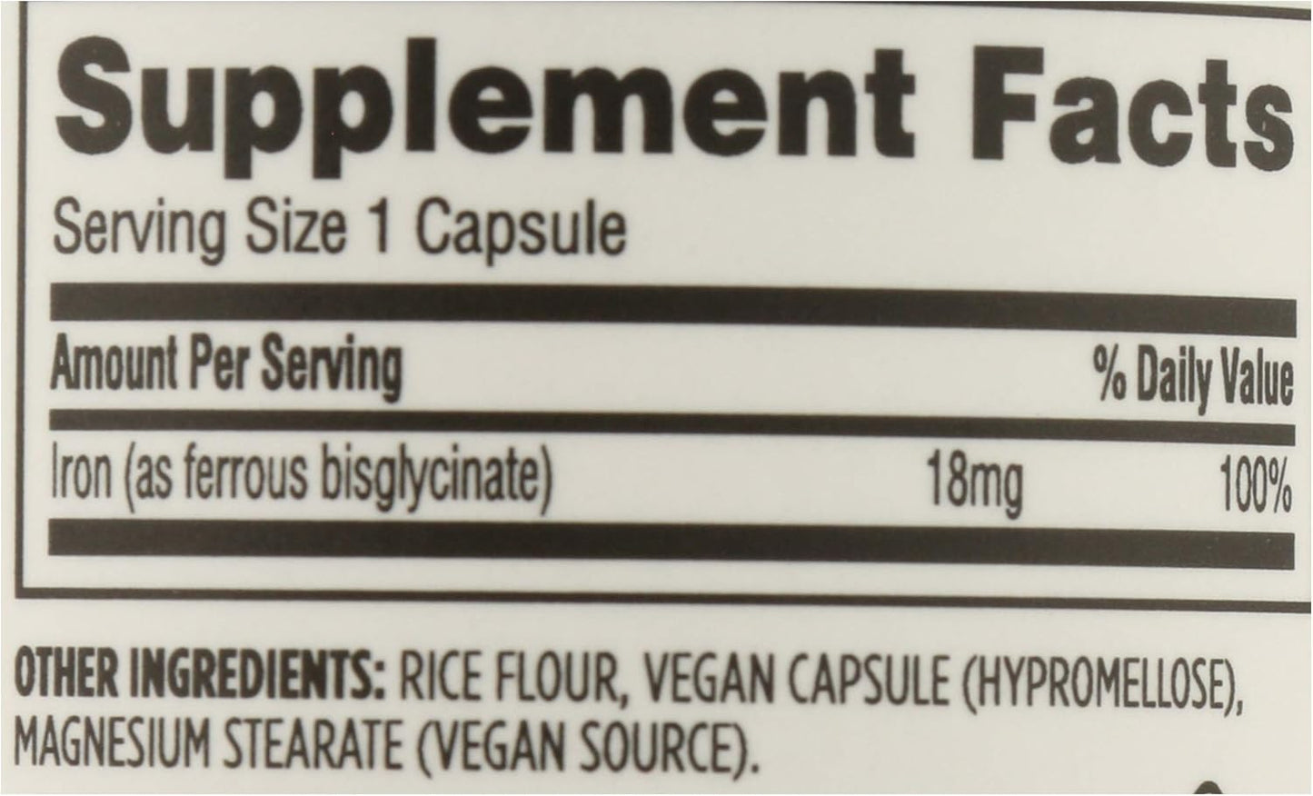 Whole Foods Market 365 Iron Chelated 18mg, 100 Veg Capsules x2 Pack, High Absorption Formula