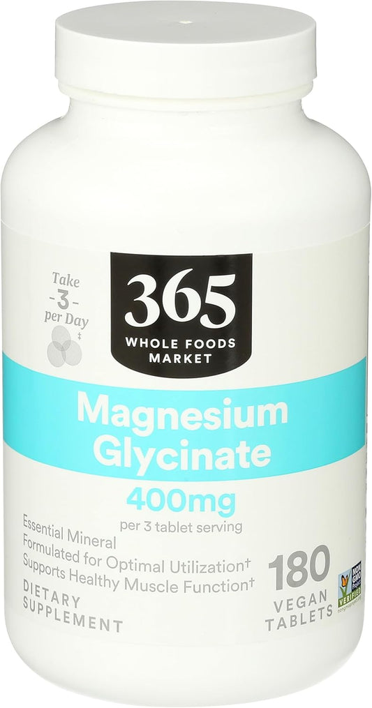Whole Foods Market 365 Magnesium Glycinate 400 MG Capsules - 180 Count