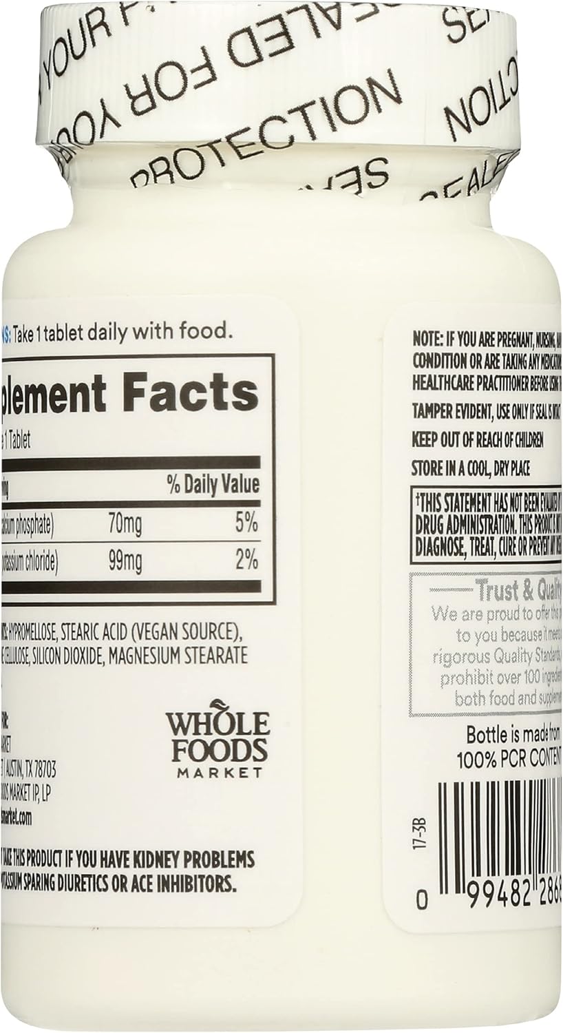 Whole Foods Market 365 Potassium 99mg Tablets - 100 Count