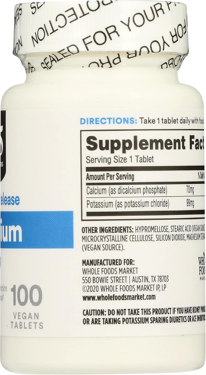 Whole Foods Market 365 Potassium 99mg Tablets - 100 Count