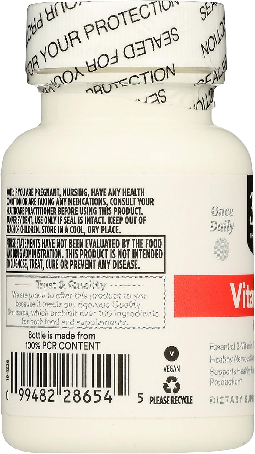 Whole Foods Market 365 Vitamin B1 100mg Tablets - 100 Count (Pack of 2)