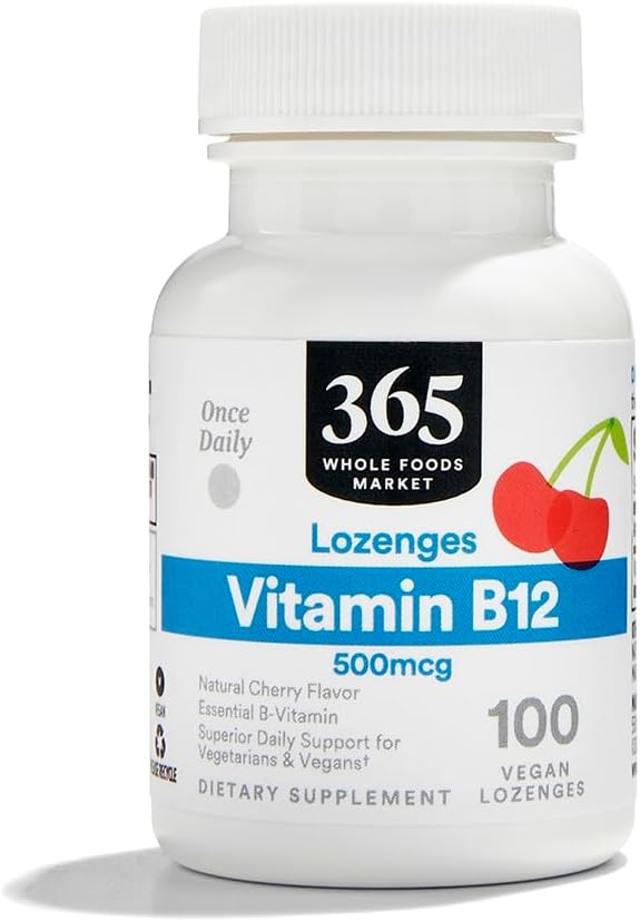 Whole Foods Market 365 Vitamin B12 500MCG Lozenges - Pack of 100