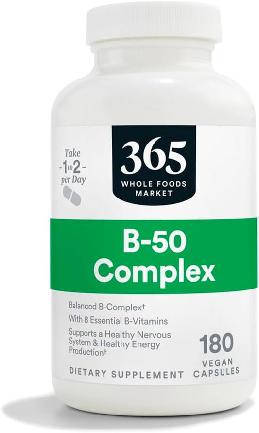 Whole Foods Market 365 Vitamin B50 Complex - 180 Vegetarian Capsules