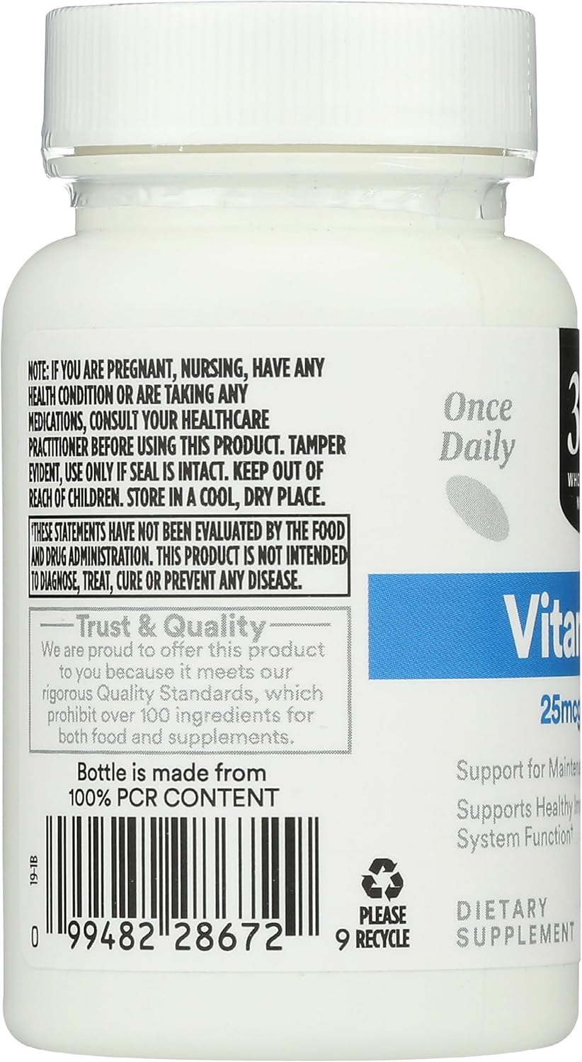 Whole Foods Market 365 Vitamin D3 1000 IU Softgels - 250 Count