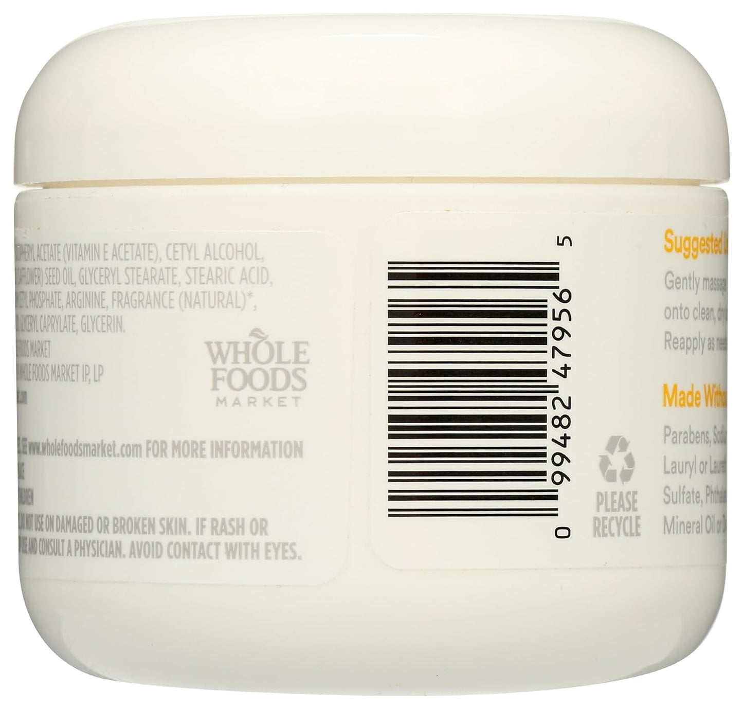 Whole Foods Market 365 Vitamin E Cream 28000 IU - 4 oz Jar