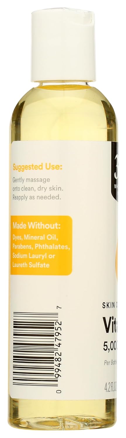 Whole Foods Market 365 Vitamin E Oil 5000 IU 4.2 Fl Oz - Natural Skin Moisturizer & Anti-Aging Treatment