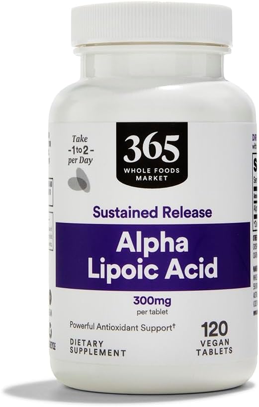Whole Foods Market Alpha Lipoic Acid 300mg - 120 Tablets for Optimal Health