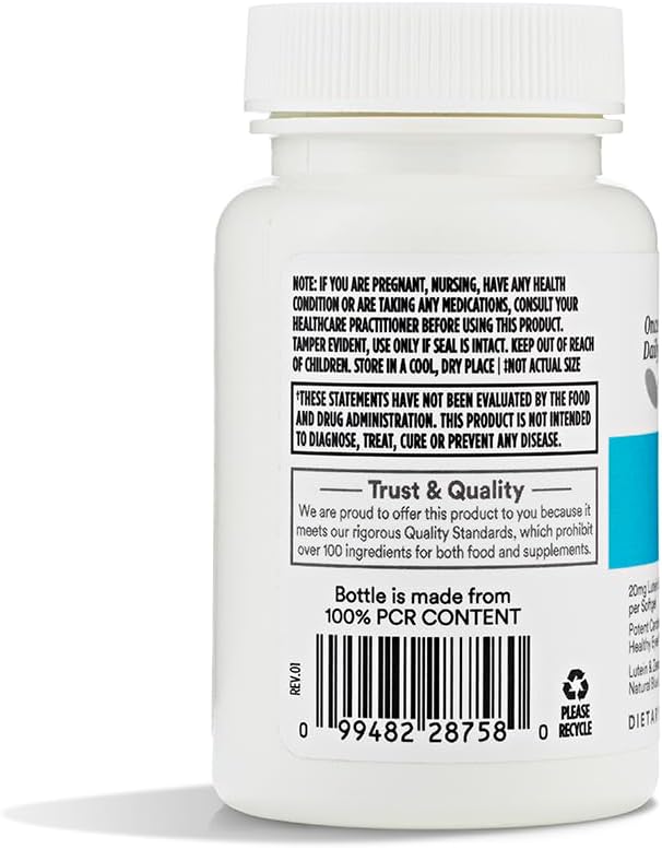 Whole Foods Market Lutein 20mg Zeaxanthin Supplement, 60 Count x2 - 365 Brand