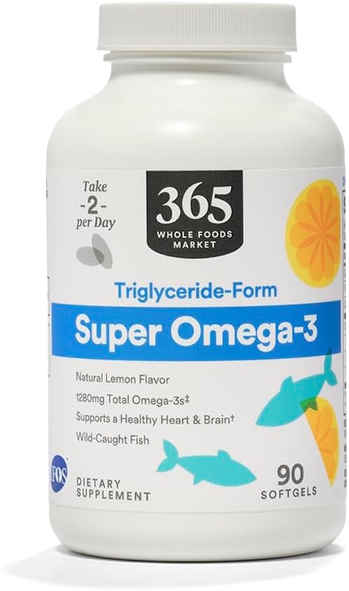 Whole Foods Market Super Omega 3 Softgels - 1280 Mg, 90 Count