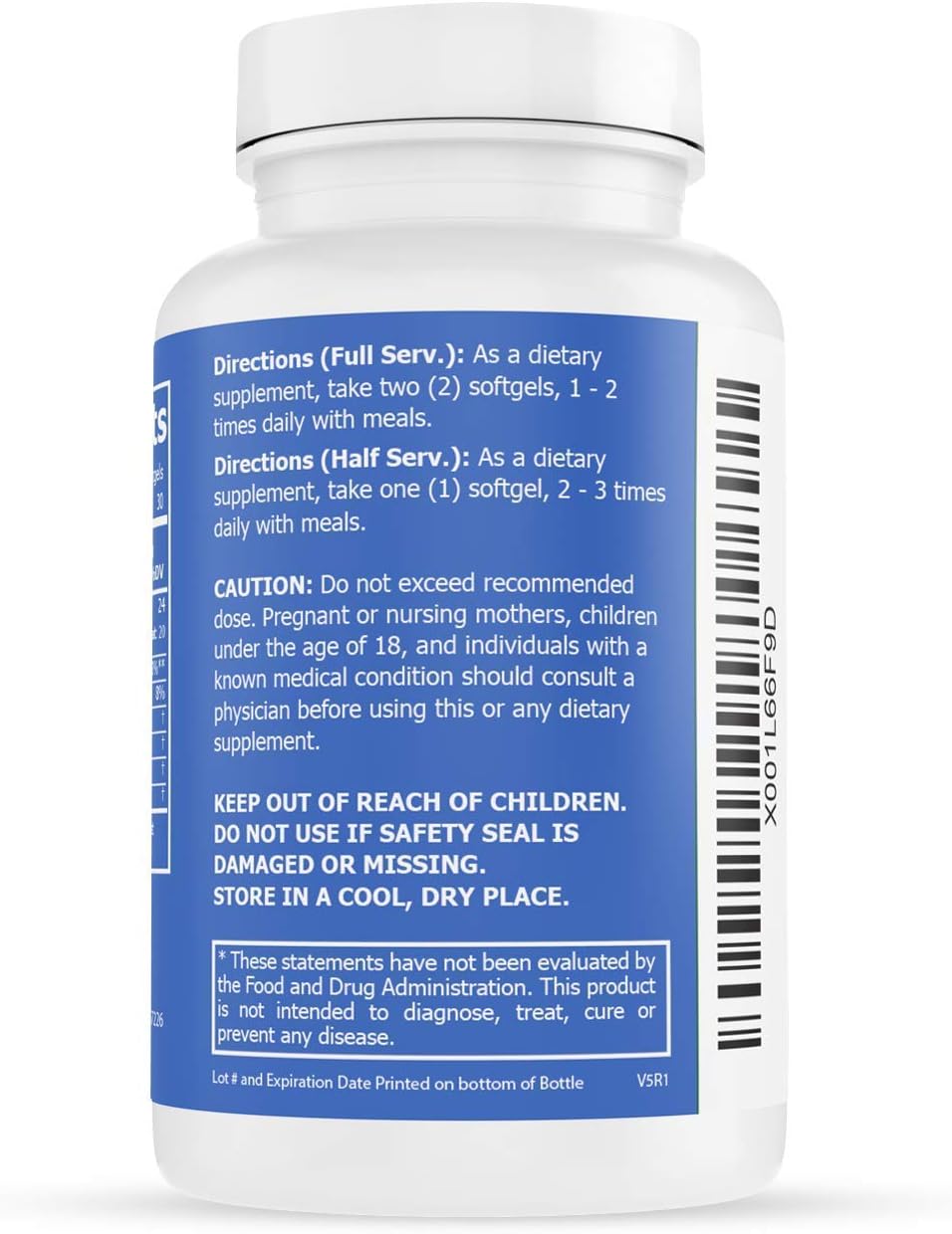 Whole Nature K2+D3 with Bioperine, Calcium, and Omega 3 Fish Oil for Heart, Bone, Joint, and Brain Health