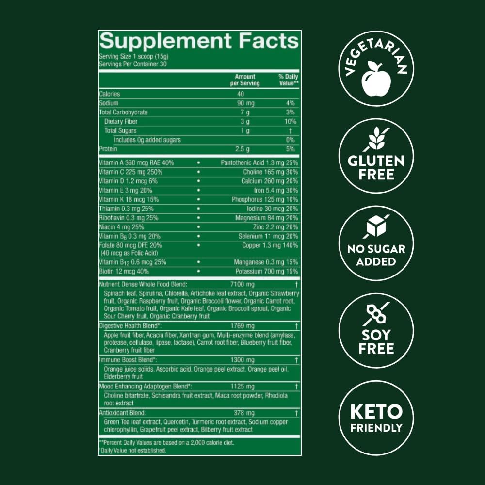 Wholefood Performance Greens in Convenient To-Go Packs from Nature's Sunshine Power Greens