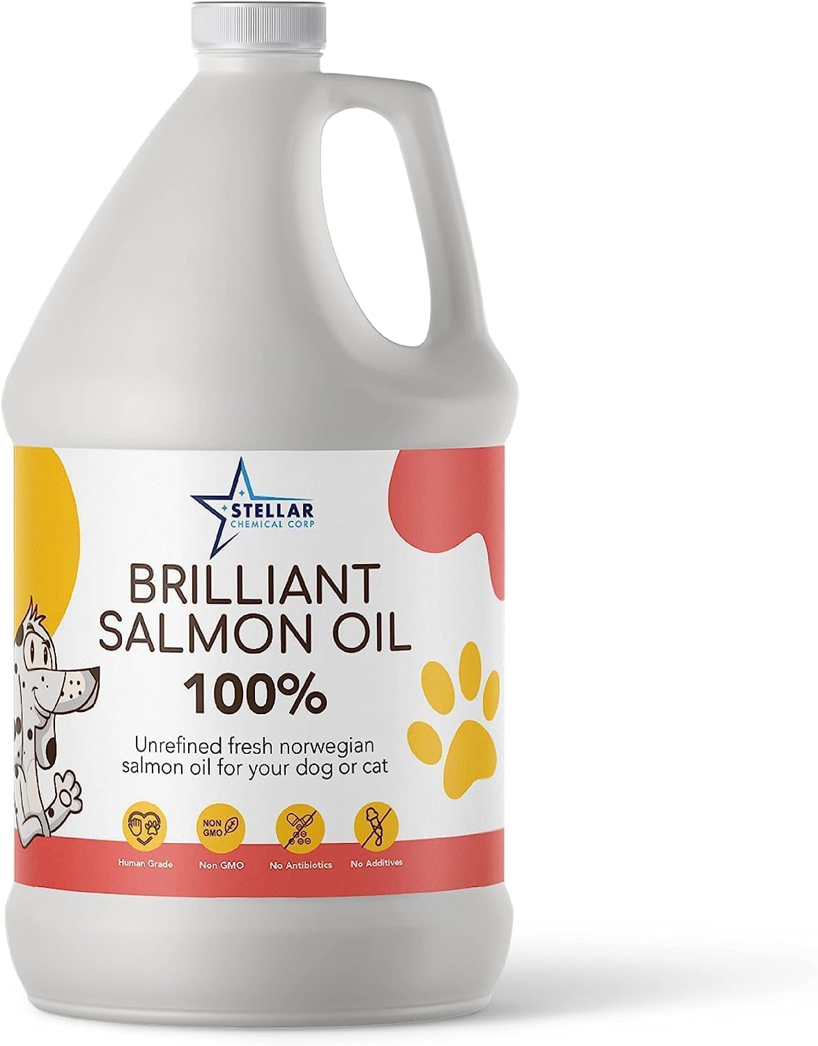 Wild Alaskan Salmon Oil for Pets by Stellar Chemical Corp - Pure Omega-3 Supplement for Dogs and Cats