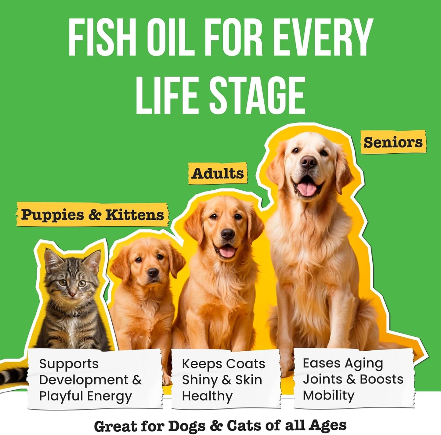 Wild Alaskan Salmon Oil Liquid Fish Oil Supplement for Dogs - Omega 3 EPA+DHA Fatty Acids; Real Ingredients, Real Taste; Trusted by Vets