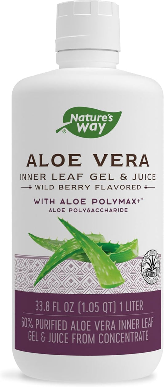 Wild Berry Flavored Aloe Vera Inner Leaf Gel & Juice, 99% Purified - 33.8 fl oz - BoostGo Australia