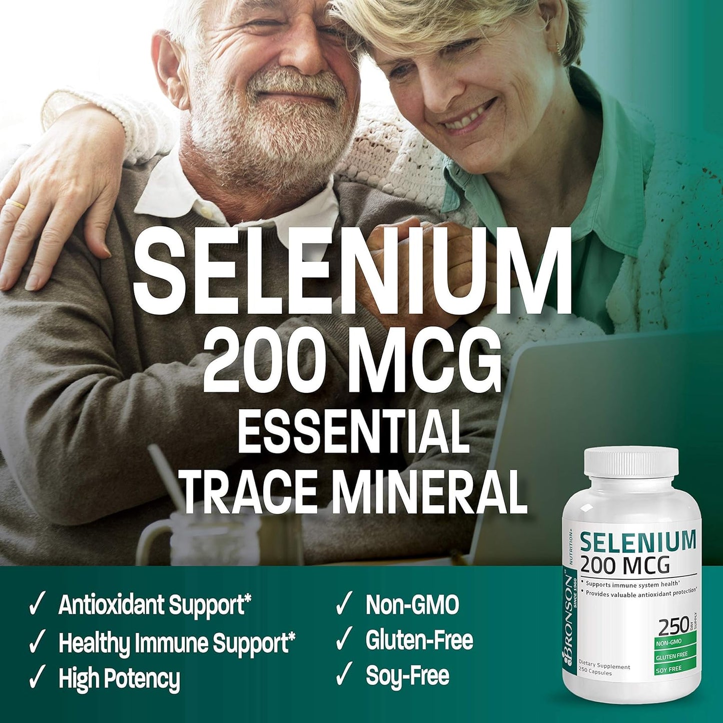 Wild Caught Nordic Cod Marine Collagen Peptides Powder with Selenium for Immune, Thyroid, Prostate, Heart Health