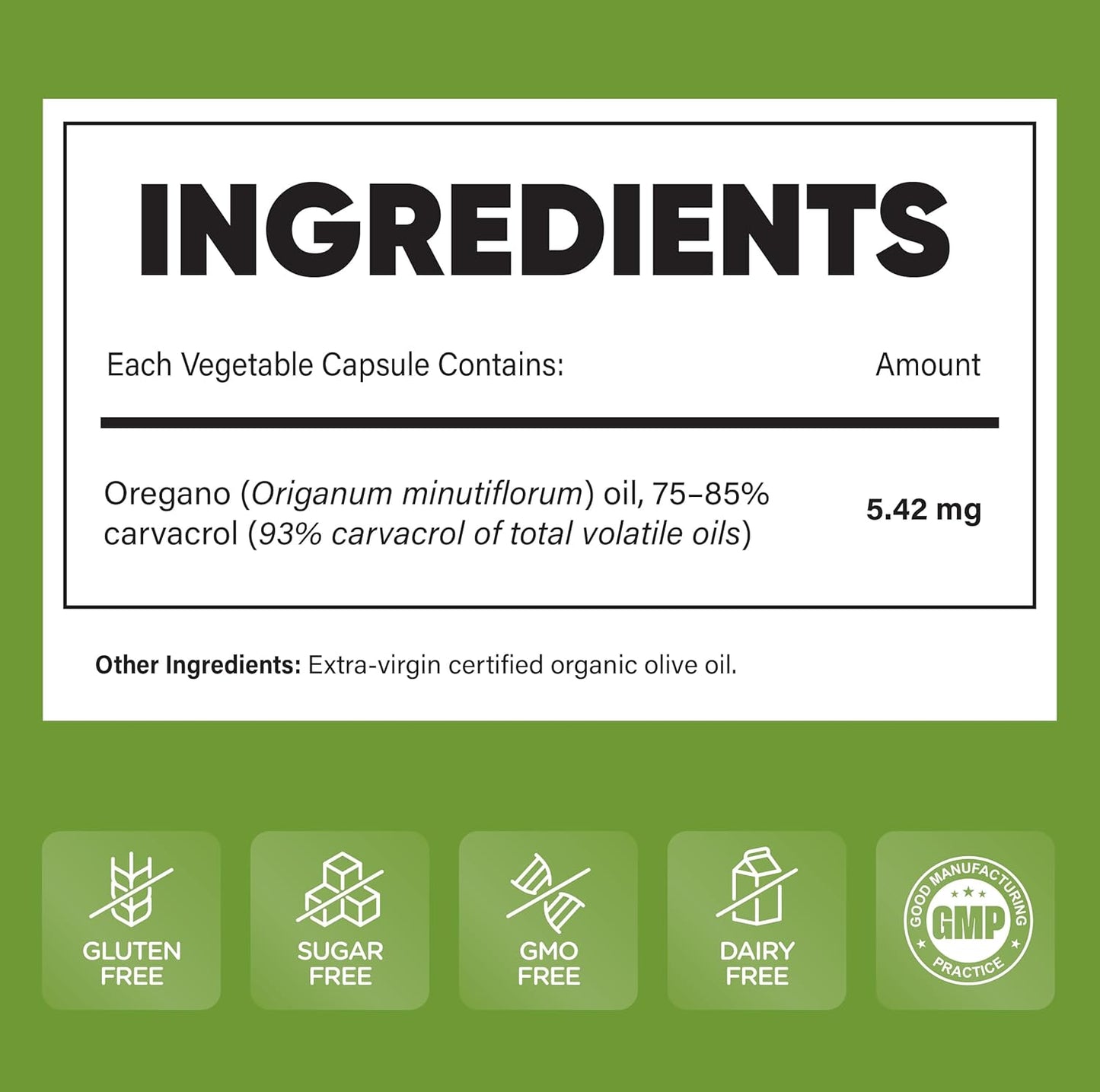 Wild Oregano C93 Liquid with High Carvacrol Concentration for Immune Support - Mediterranean Source, Organic, Non-GMO, Vegan, Gluten Free - 50 ml