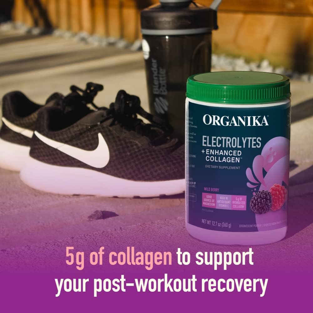 Wildberry Flavored Sugar-Free Electrolytes and Collagen Blend for Hydration and Protein Support - 360g (30 Servings)
