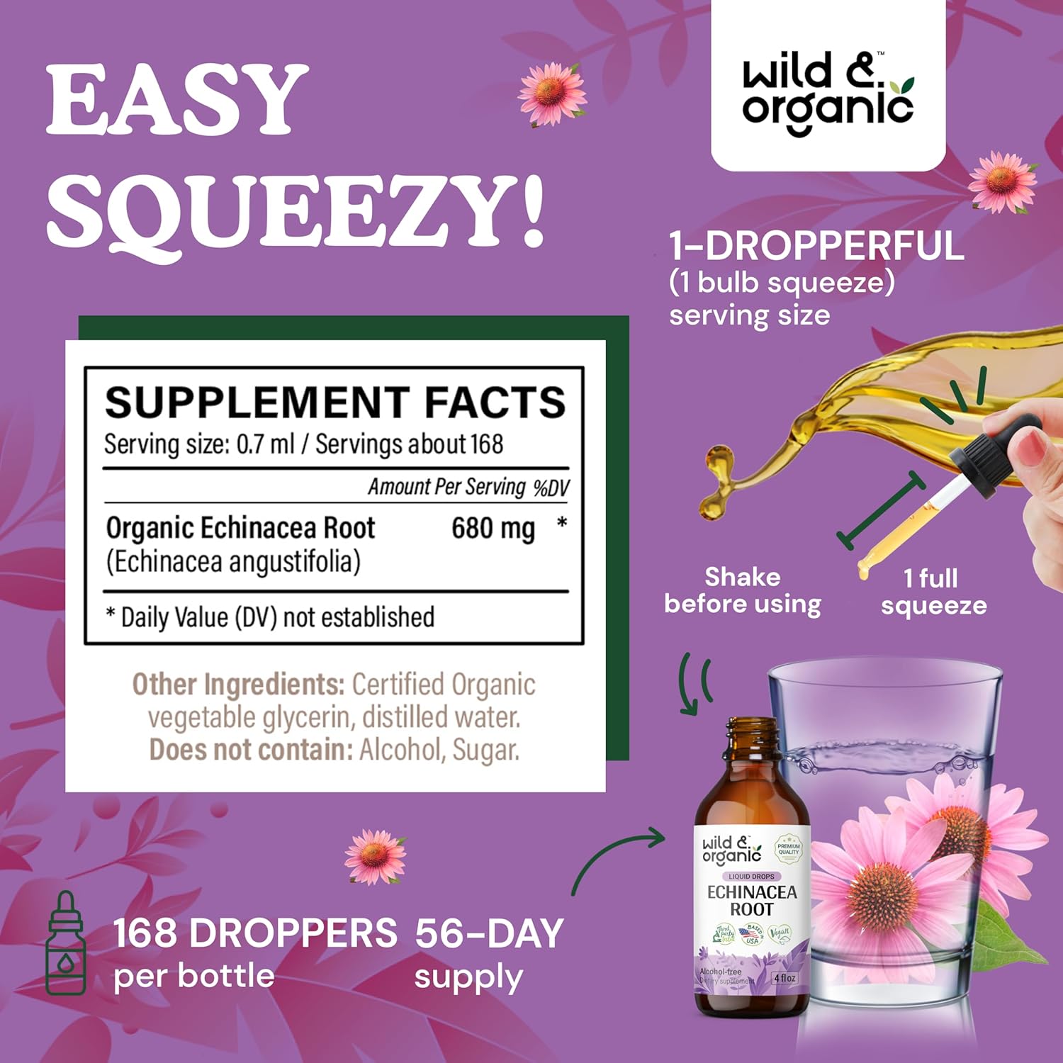 Wildcrafted Goldenseal and Echinacea Tincture Bundle - 4 fl oz Each